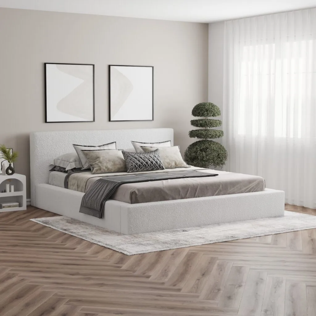 Modern bed frame 3D visualization
