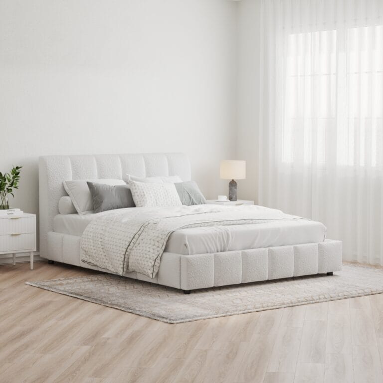 Modern bed frame 3D visualization