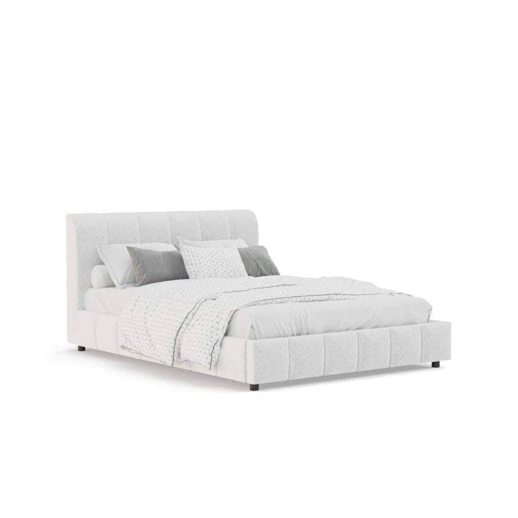 Modern bed frame 3D visualization
