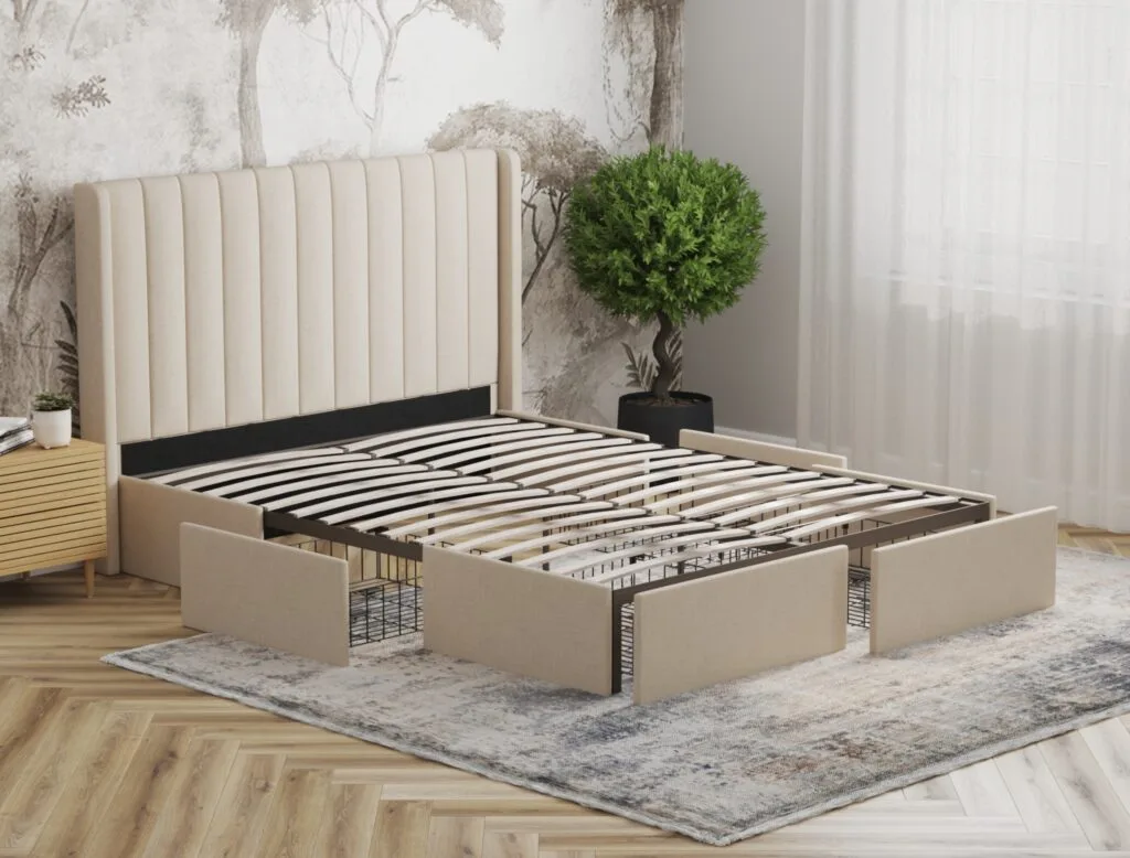 Storage bed frame visualization