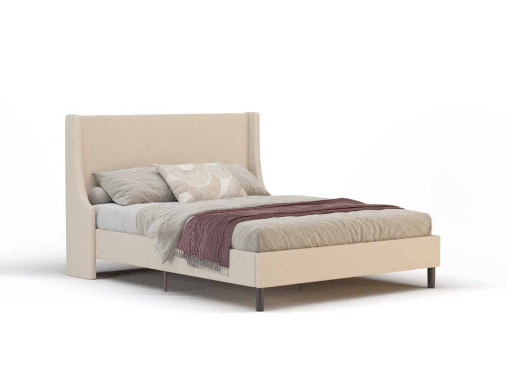 Modern bed frame 3D visualization
