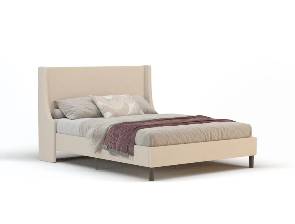 Modern bed frame 3D visualization