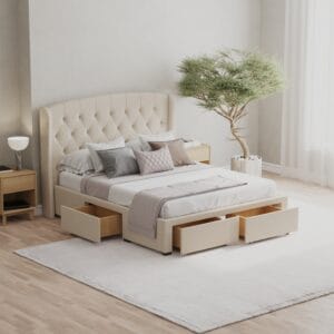 Storage bed frame visualization