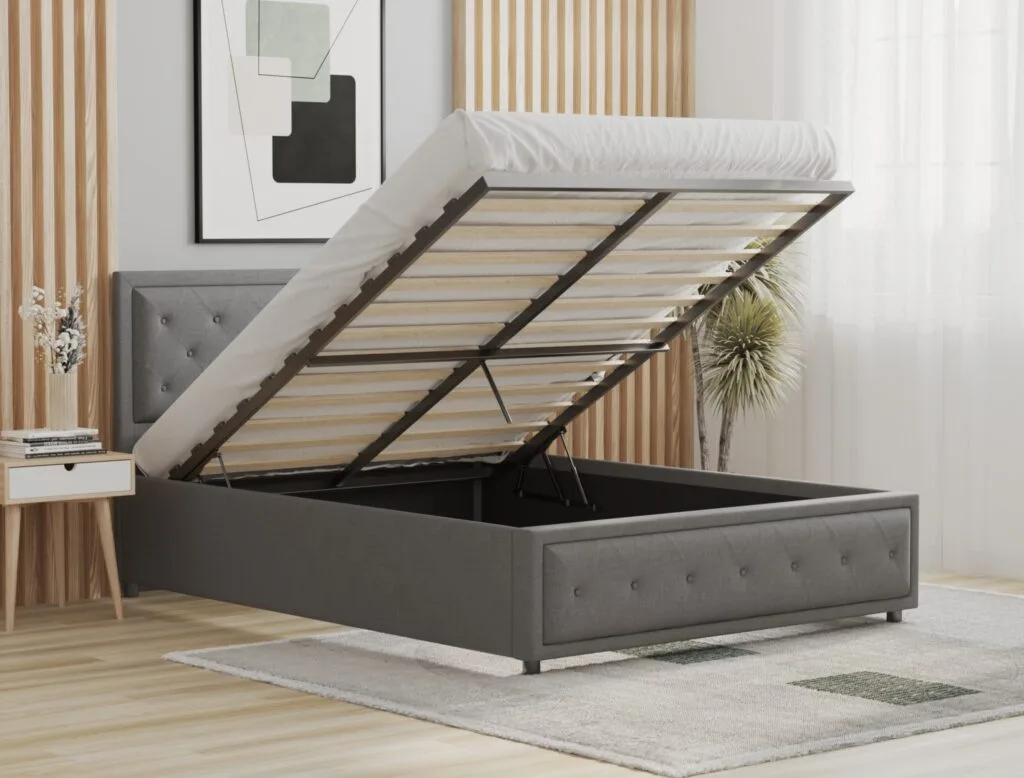 Modern bed frame 3D visualization
