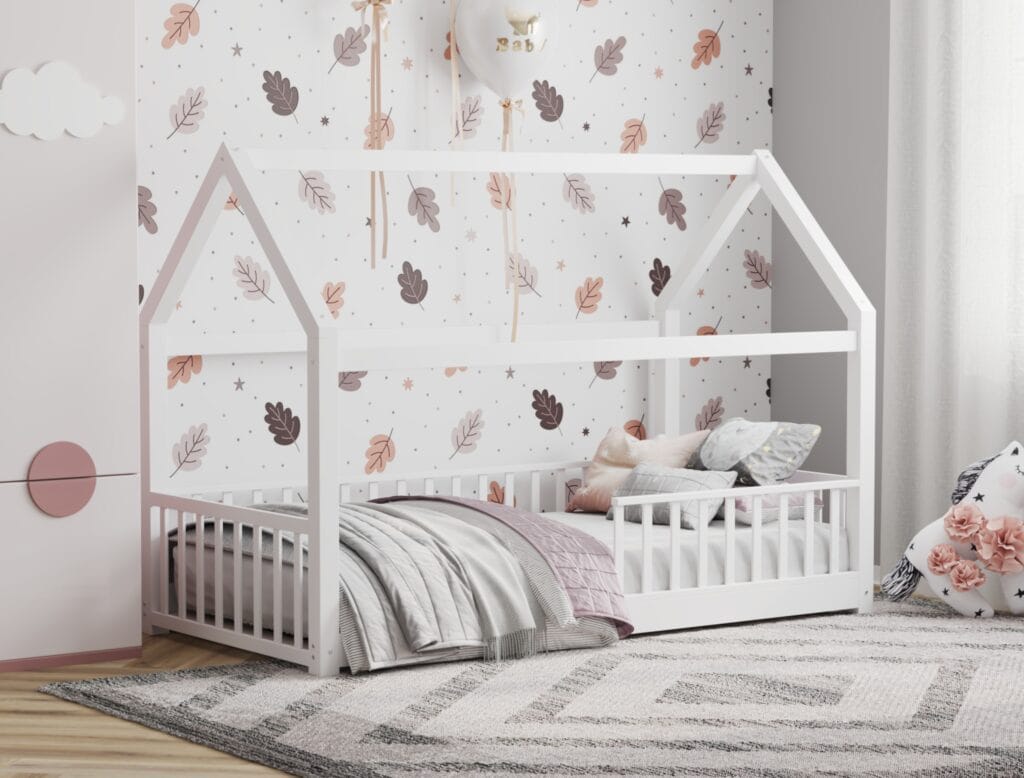 Kids bed frame 3D render