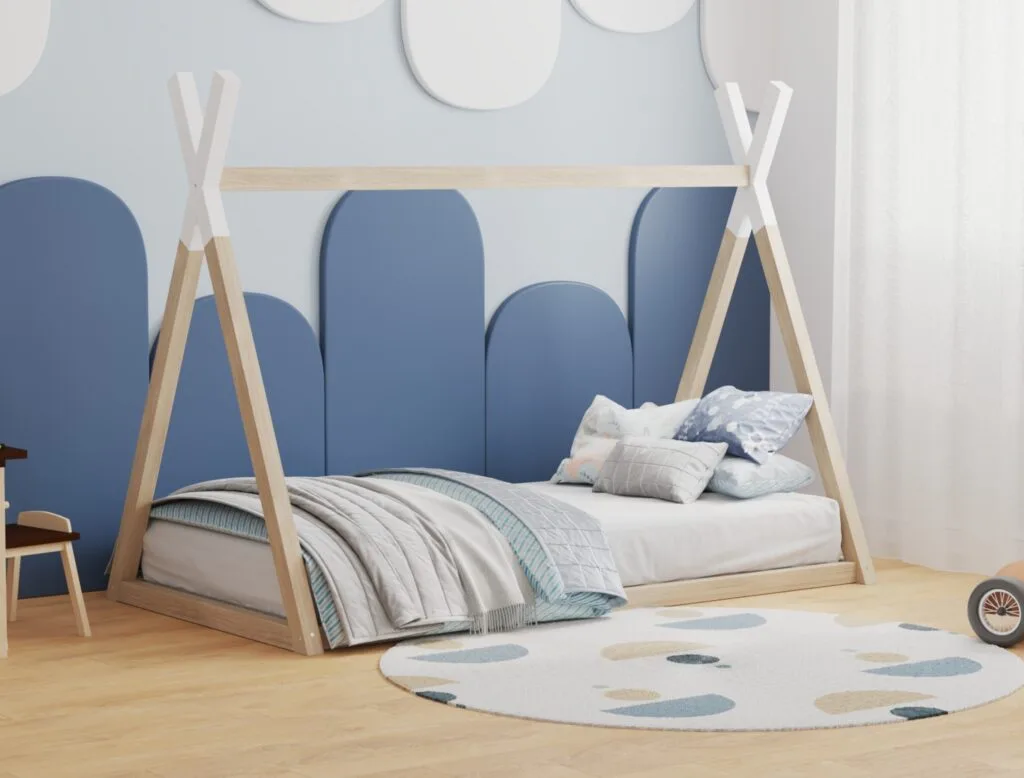 Kids bed frame 3D render