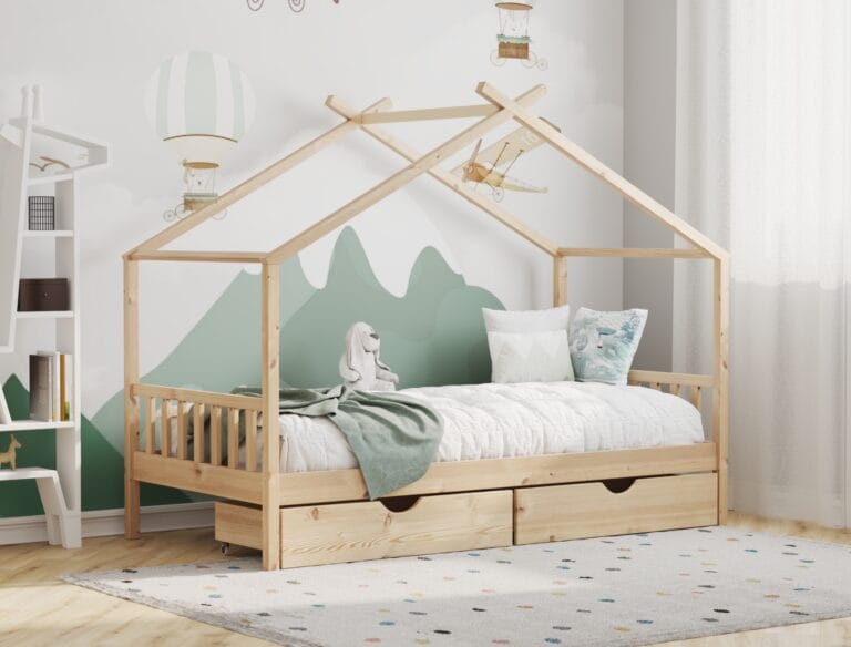Kids bed frame 3D render