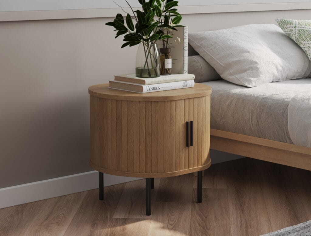 Oak nightstand with drawer – Intervibe Studio