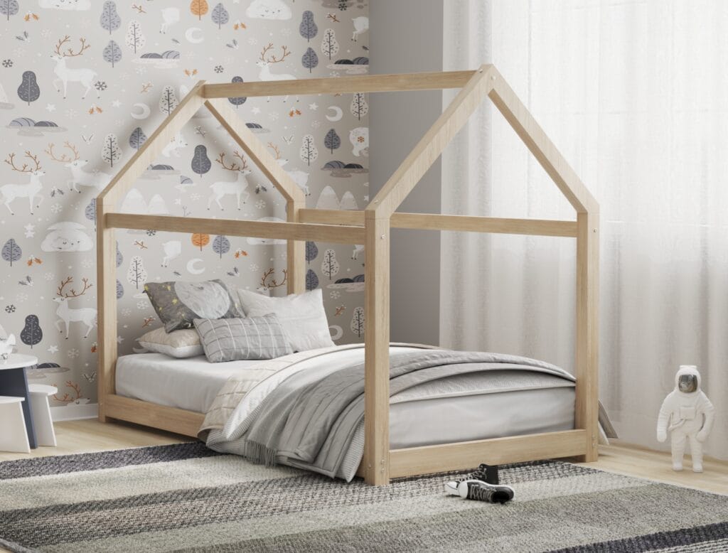 Kids bed frame 3D render