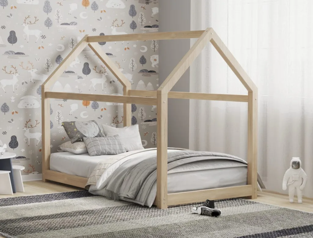 Kids bed frame 3D render