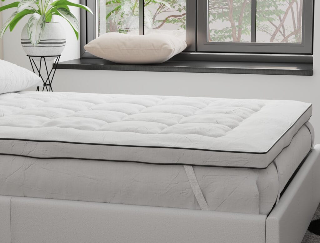 Comfortable mattress with modern design for bedroom interior