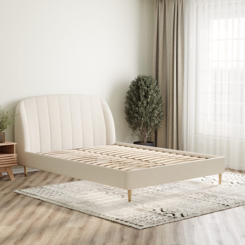 Modern bed frame 3D visualization