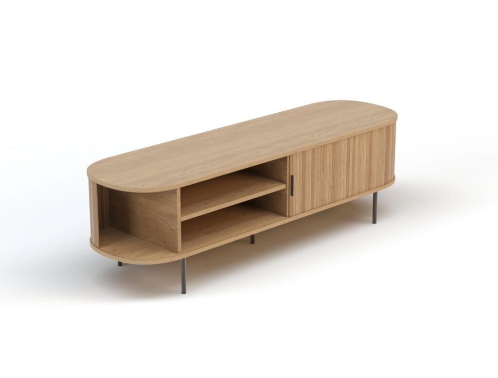 Modern oak sideboard – Intervibe Studio furniture visualization