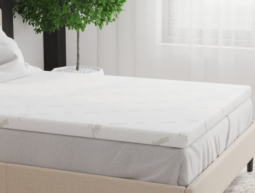 Comfortable mattress with modern design for bedroom interior