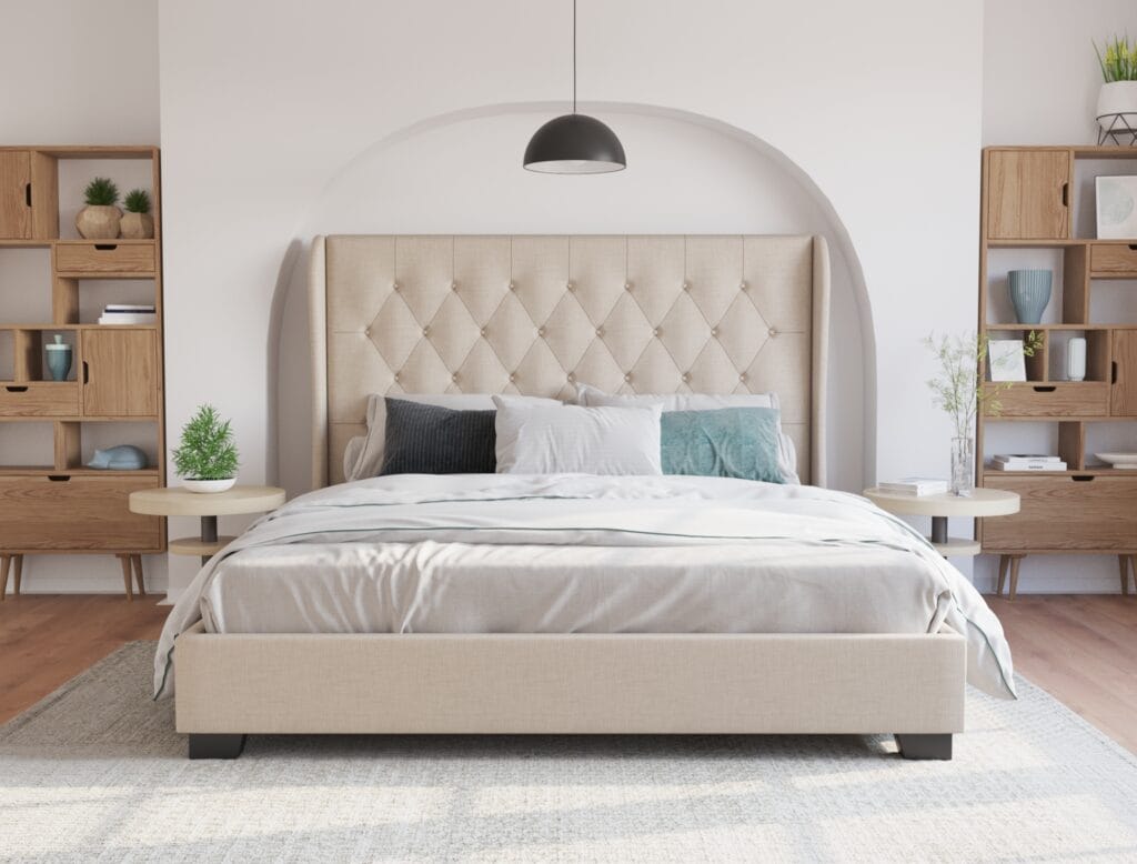 Upholstered bed frame visualization