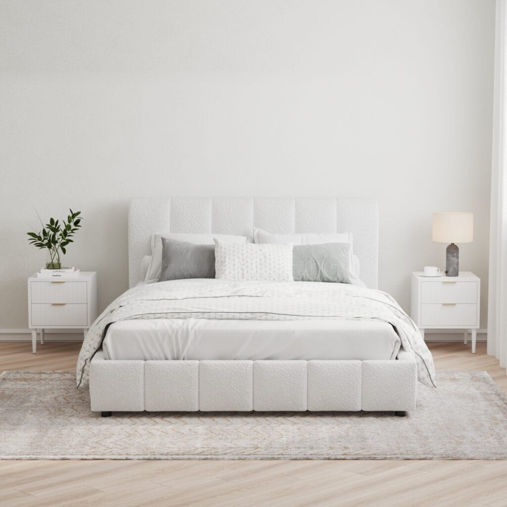 Modern bed frame 3D visualization