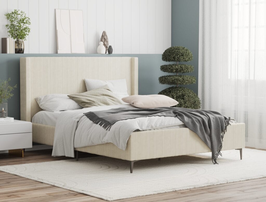 Luxury bed frame 3D visualization