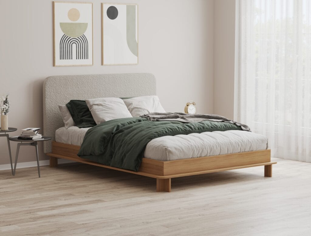 Modern bed frame 3D visualization