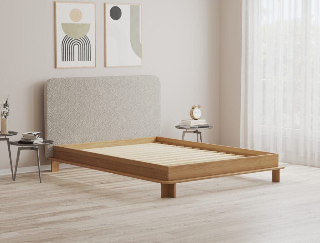 Modern bed frame 3D visualization