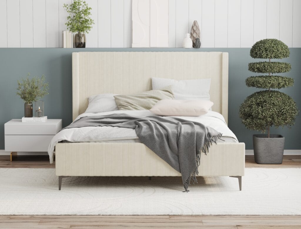 Luxury bed frame 3D visualization