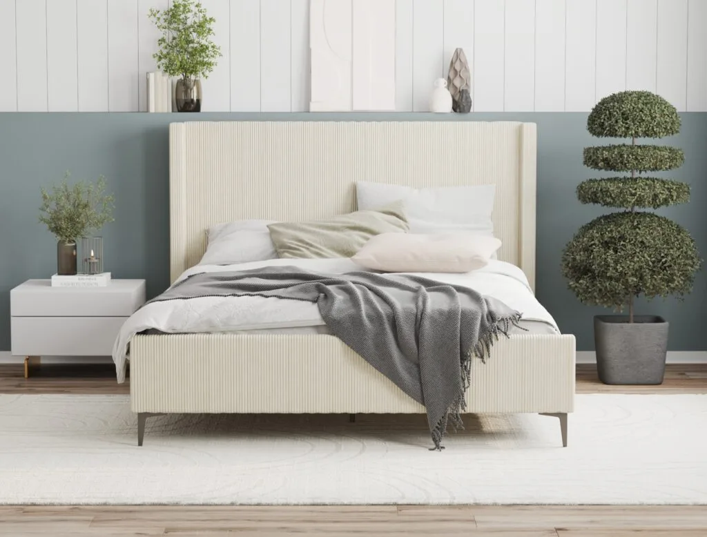 Luxury bed frame 3D visualization