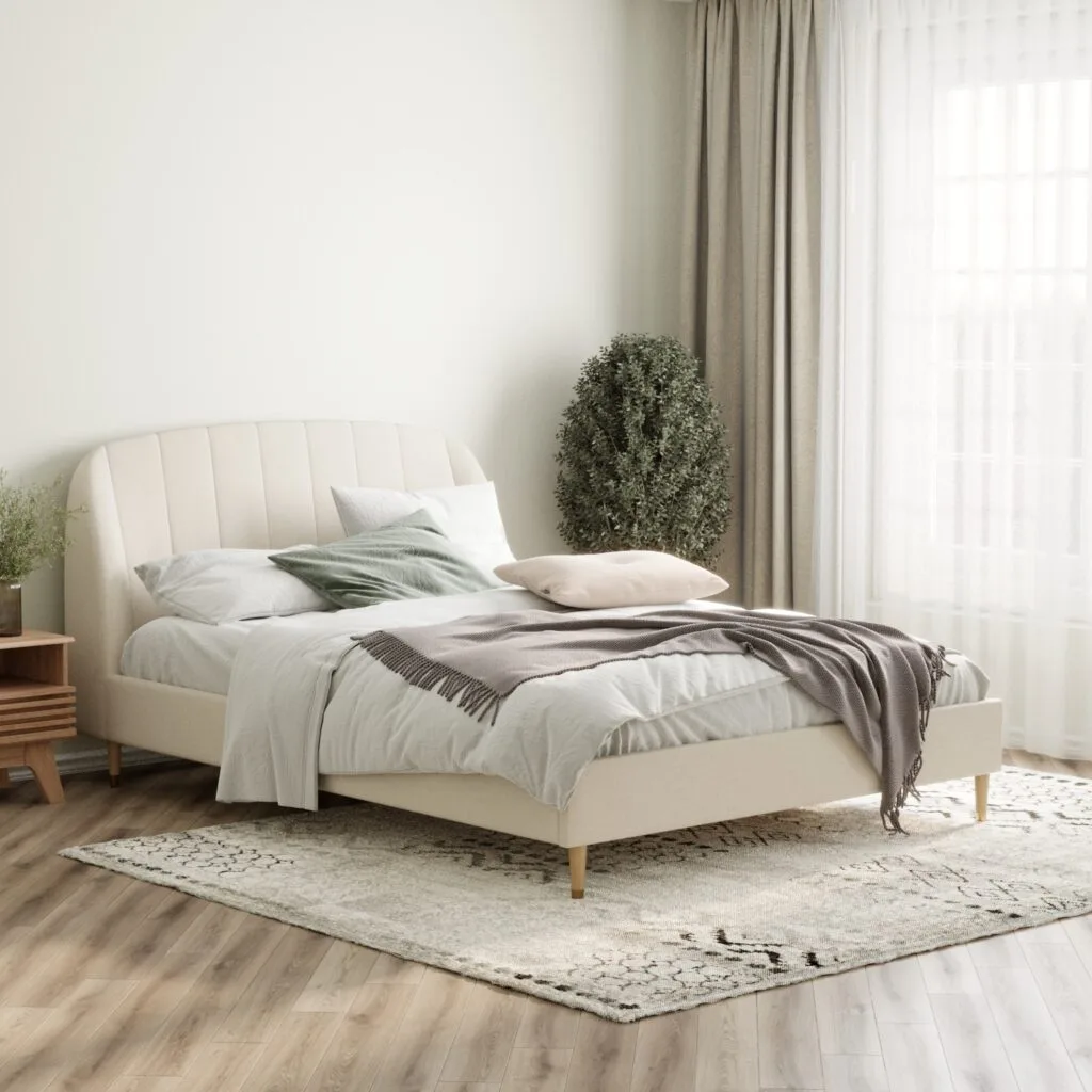 Modern bed frame 3D visualization