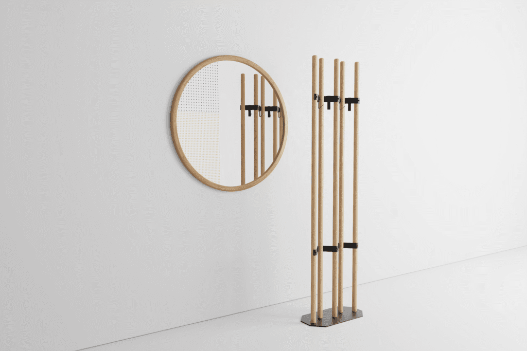 Modern full-length decorative mirror with unique frame design