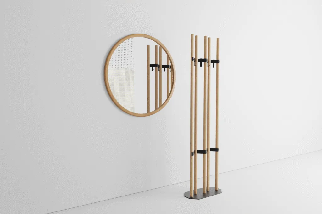 Modern full-length decorative mirror with unique frame design