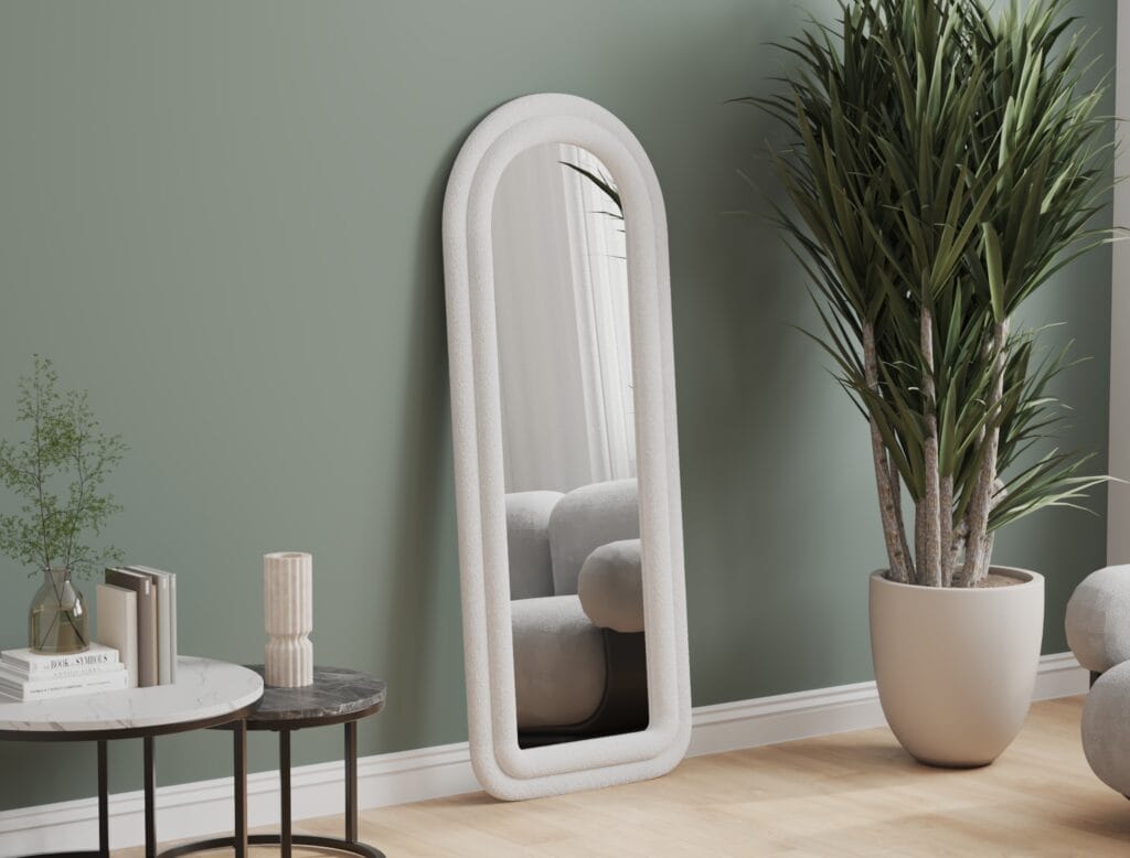 Modern full-length decorative mirror with unique frame design