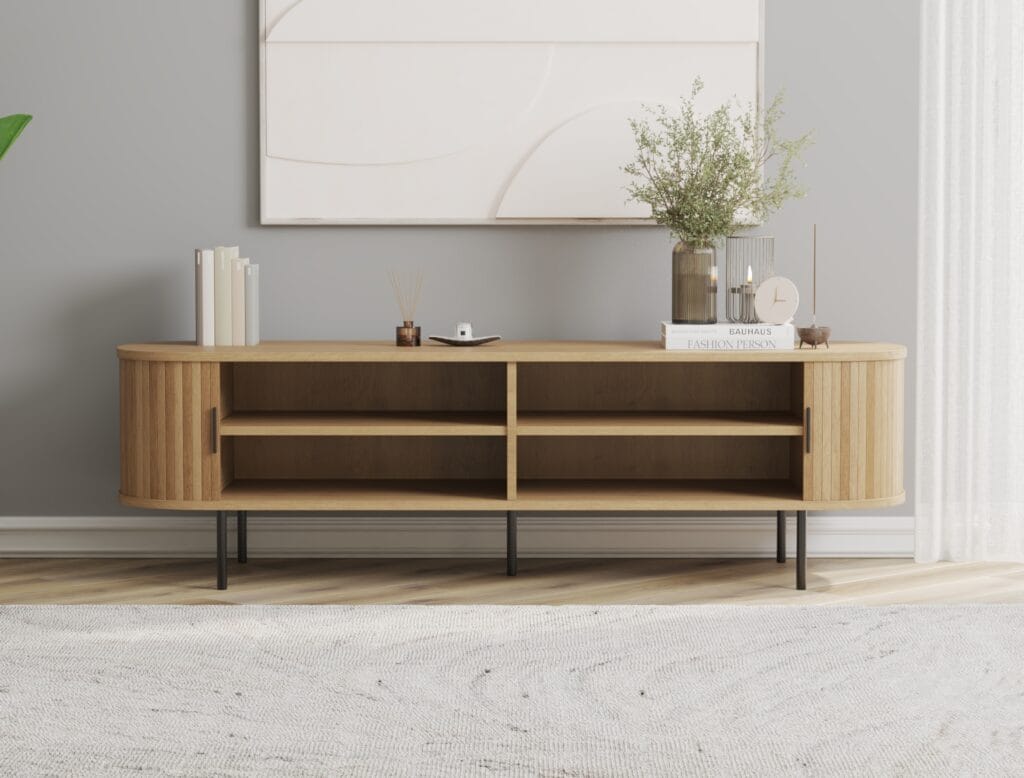 Modern oak sideboard – Intervibe Studio furniture visualization