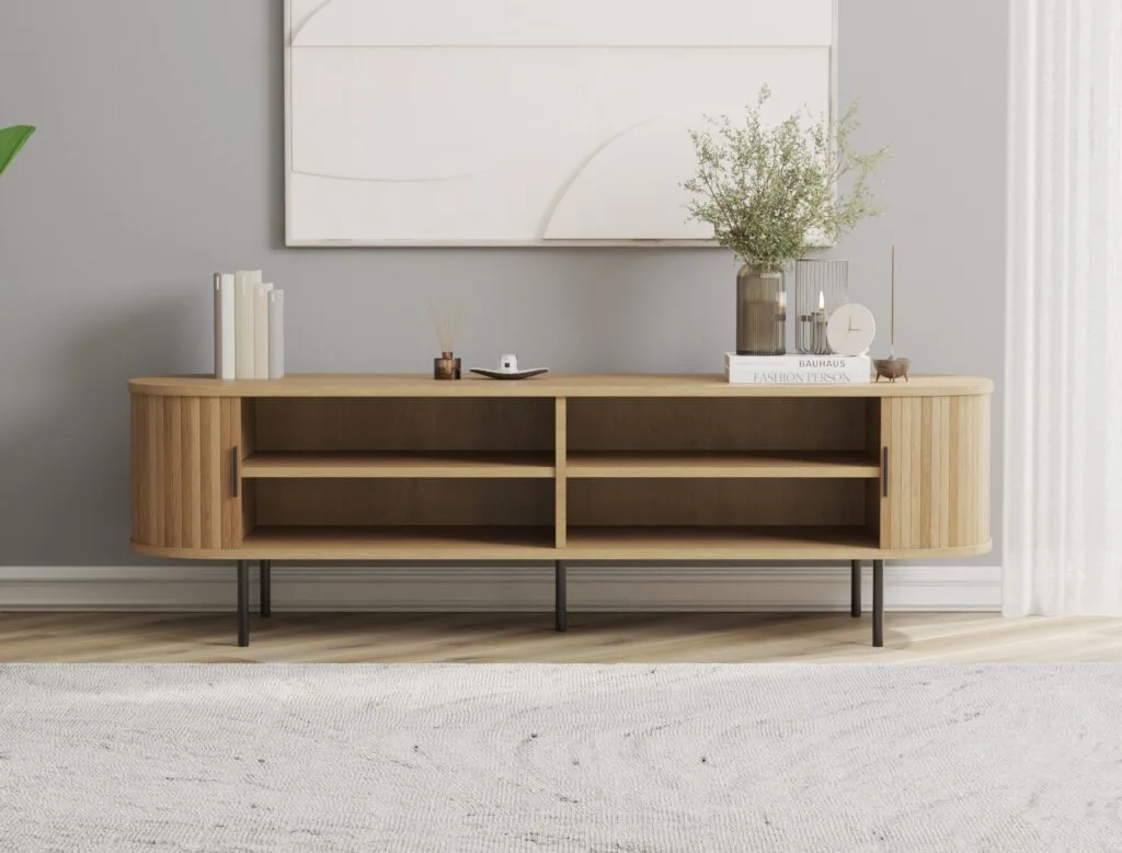 Modern oak sideboard – Intervibe Studio furniture visualization