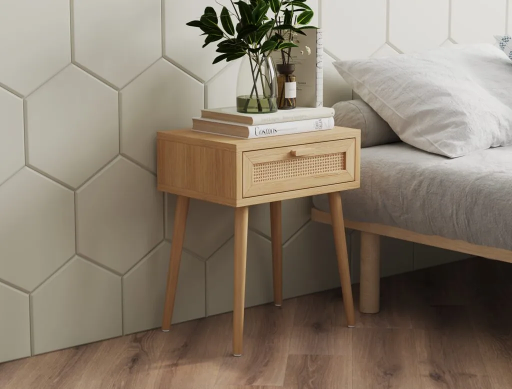 Oak nightstand with drawer