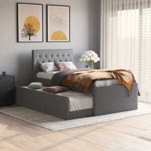 Modern bed frame 3D visualization