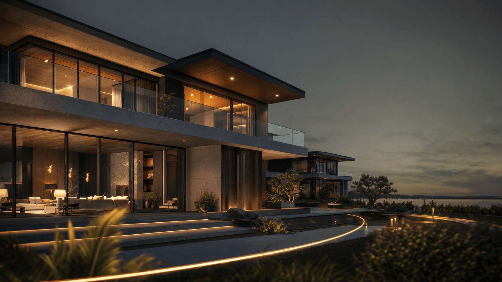 Architectural animation pricing example showing a cinematic 3D walkthrough of a modern residential property