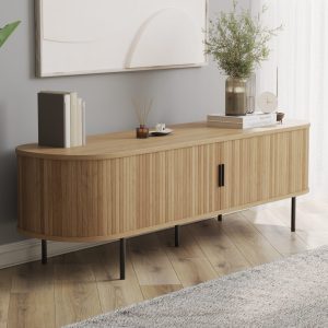 Credenza with wood finish – 3D furniture render by Intervibe Studio