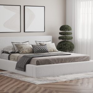 Modern bed frame 3D visualization