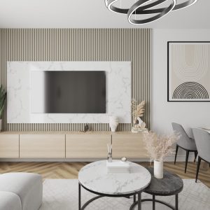 Modern living room design with neutral tones – Intervibe Studio